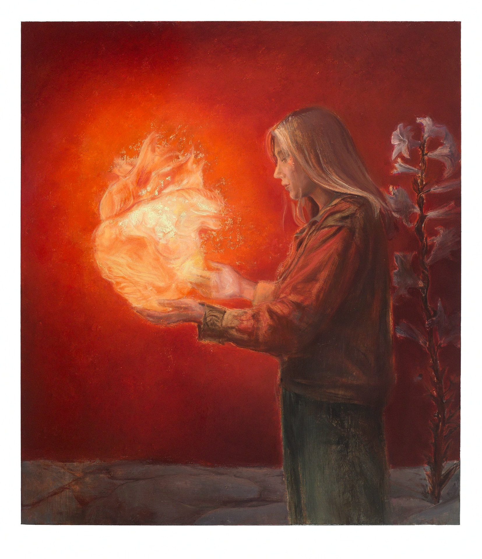 A Sacrifice to Light 3, 140 x 160 cm, oil on linen, 2024-25